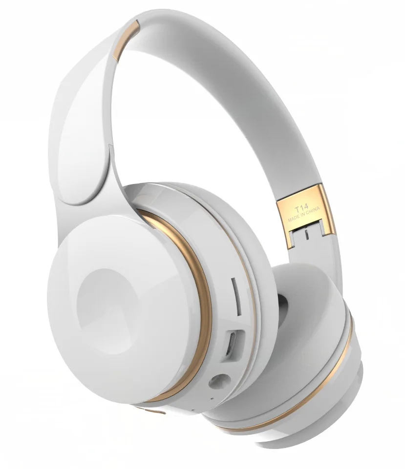 Hot Selling  Foldable Wireless Headphone BT HiFi Stereo Over Ear Wired Headset with Microphone Support TF Card  Long Time Play