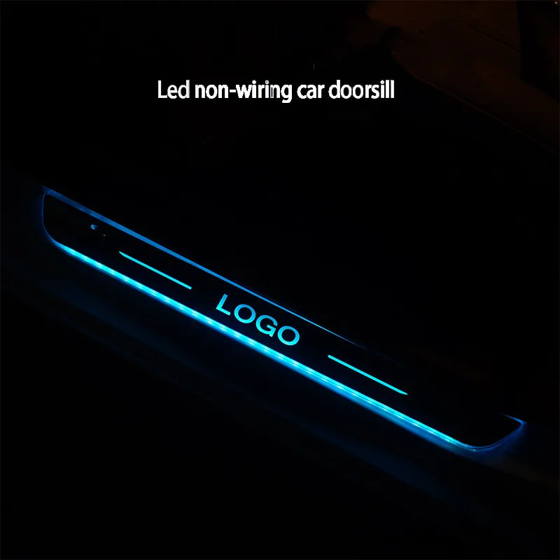 Auto Accessories Illuminated RGB multi color Light Moving Car Led Illuminated Door Sill Plate