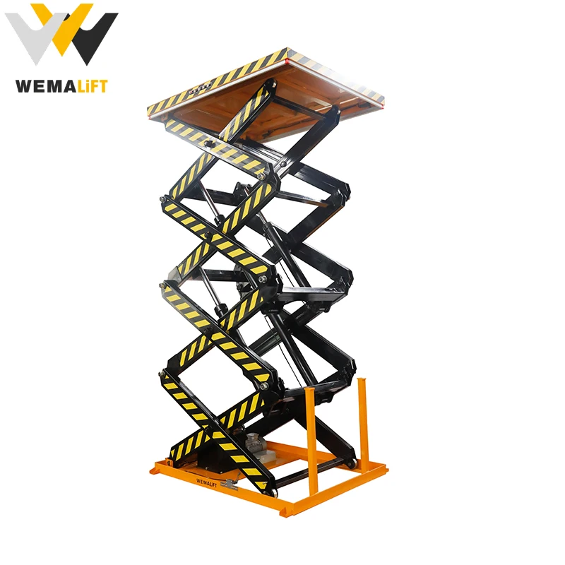 High Lift table mechanism electric small platform semi scissor