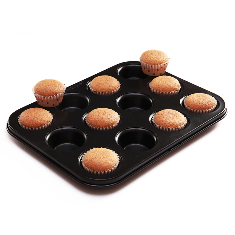 CHEFMADE Baking Tools Non-Stick 12 Cavities Muffin Pan Molds Bakeware Nonstick Muffin Baking Pan 12 Cup Mini Muffin Pan
