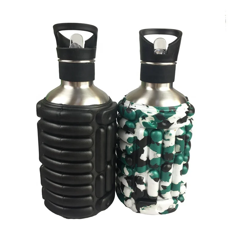 2022 Customized  Gym Sport Yoga Massage Eco-friendly EVA Water Bottle Foam Roller for studio