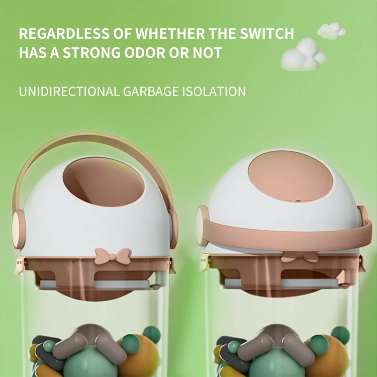 Trash Can High Quality Cute Creative Design Anti-smell Toilet Bedroom ABS BABY Diaper Pail Waste Paper Storage Bin