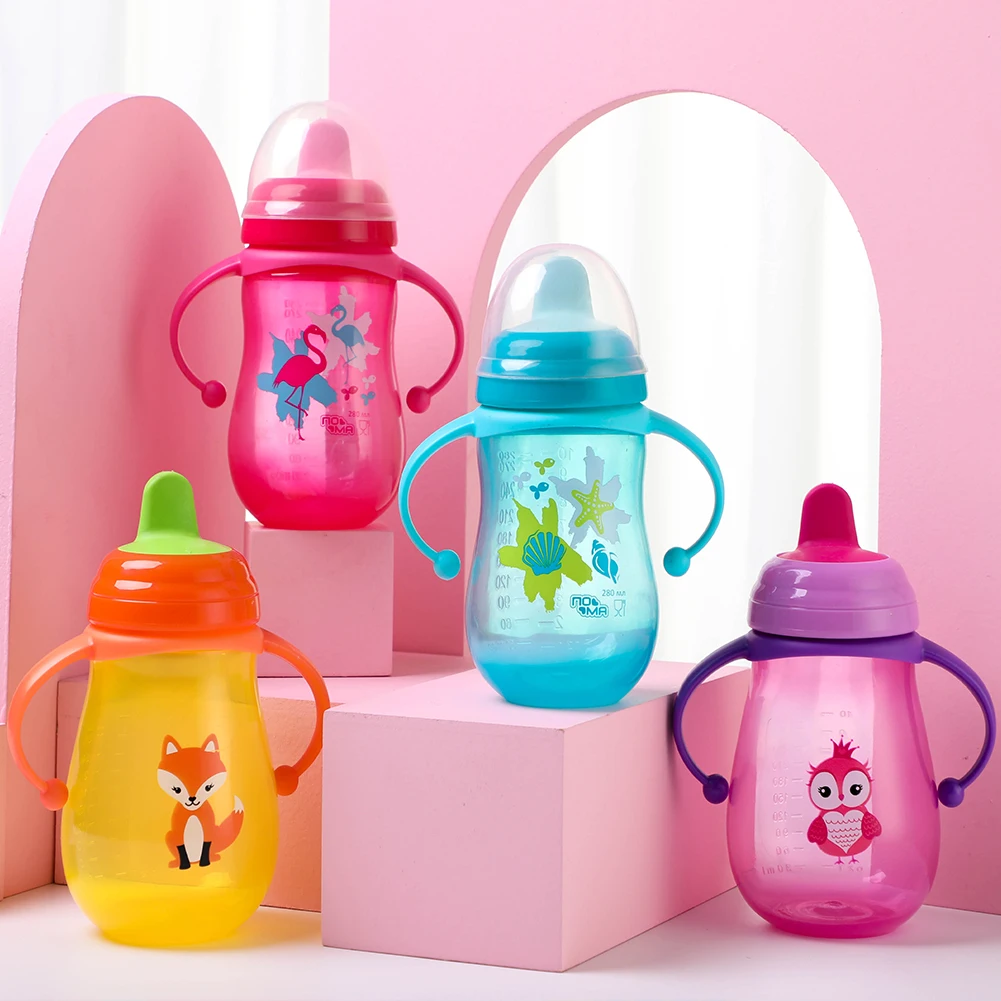 Оптовая продажа, Детская Бутылочка широкого размера с защитой от коликов, безопасная бутылочка из полипропилена для кормления и питьевой воды