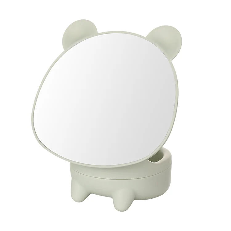 manufacture custom commode miroir de chambre nordic light green standing alone mirror with organizer in frame
