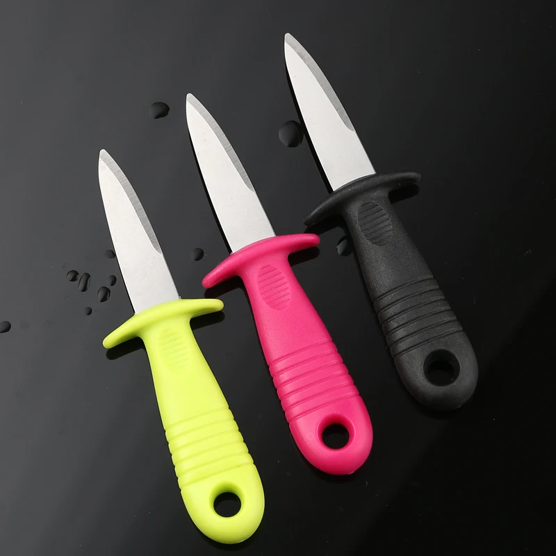 Fast Delivery In Stock Professional Kitchen Oysters Shucking Knife With Colorful Handle Lightweight Durable Oystyers Knife