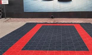 40x40x3 Factory Free Design Anti-skid Plastic PP Interlocking Car Wash Drain Garage Floor Tile for Garage