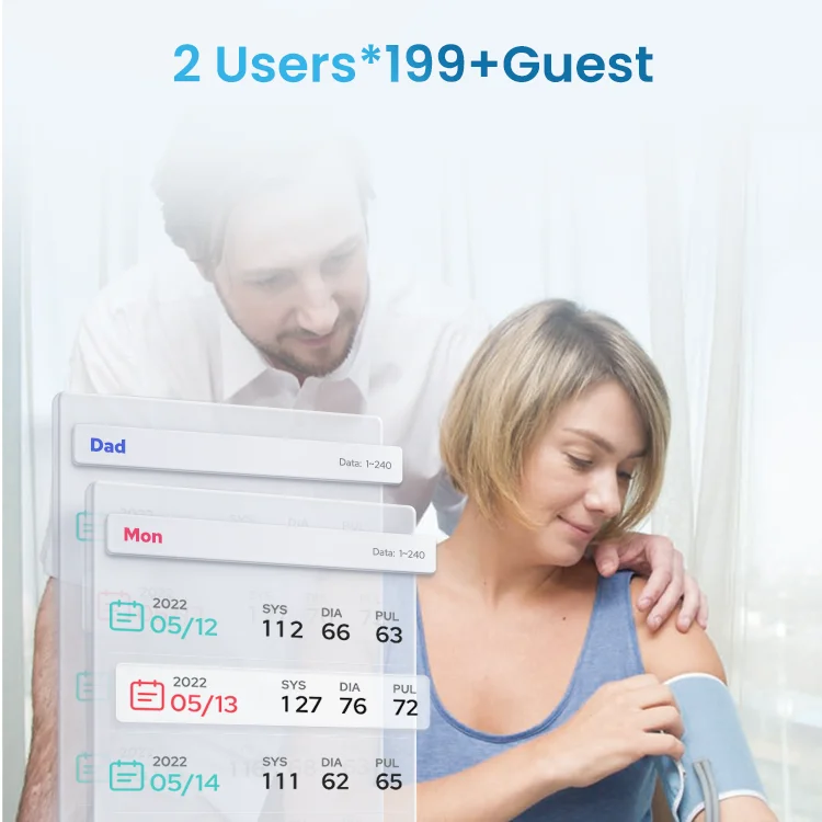 TRANSTEK Medical Supplier Upper Arm Wireless BP Machine Tenciometro Digital Intelligent Blood Pressure Meter with Bluetooth