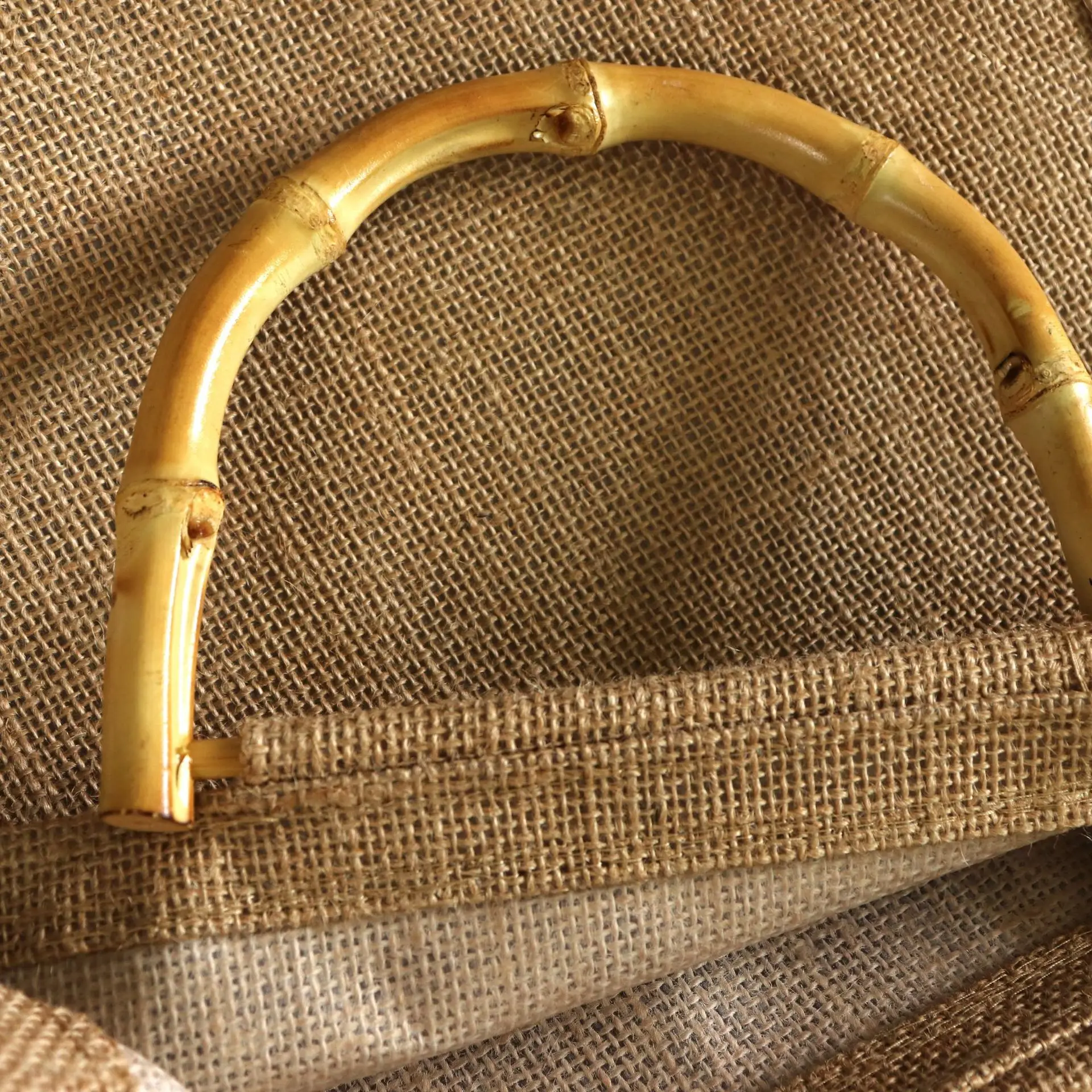 Custom Recyclable Bamboo Hemp Bags Manufacturers Jute Shopping Bag Jute Tote Bag Wholesale With Custom Printed Logo