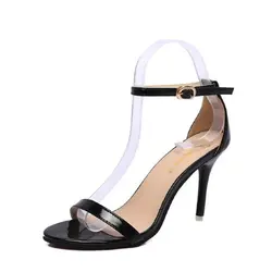Thin Heels Women Pumps Ankle Strap Sandals Shoes Woman Ladies Pointed Toe High Heels Dress Party Shoes Big size