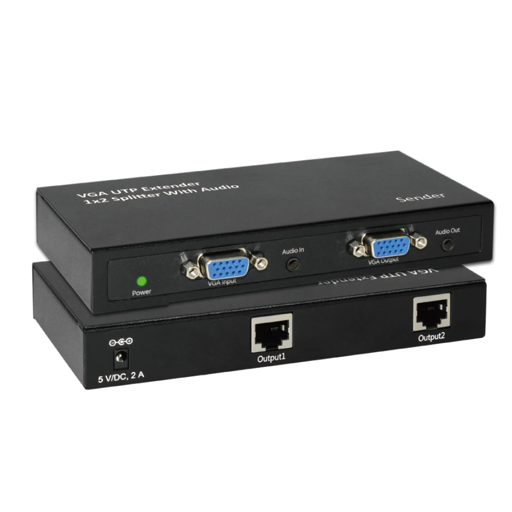 
VSP102 VGA UTP EXTENDER 1X2 SPLITTER WITH AUDIO 
