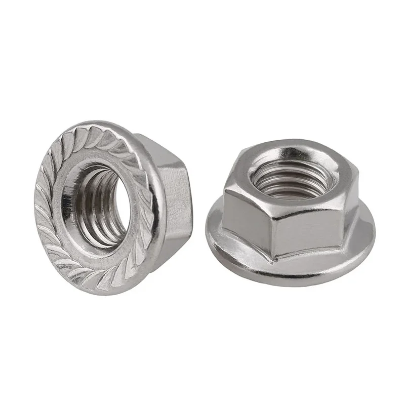 DIN6923 Шестигранная зазубренная гайка из нержавеющей стали SS304 Ss316
