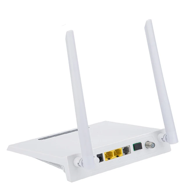 FTTH Fiber Optic Network Modem Router 1GE+1FE+ FXS+CATV Wifi 5dBi GPON  XPON ONU
