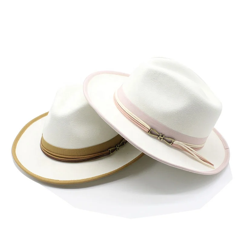 Landfond Accessory Fashion Autumn-winter Vintage Woolen Fedora Hat Wrapped in a Brim Felt Hat Custom Logo Eco-friendly Adults