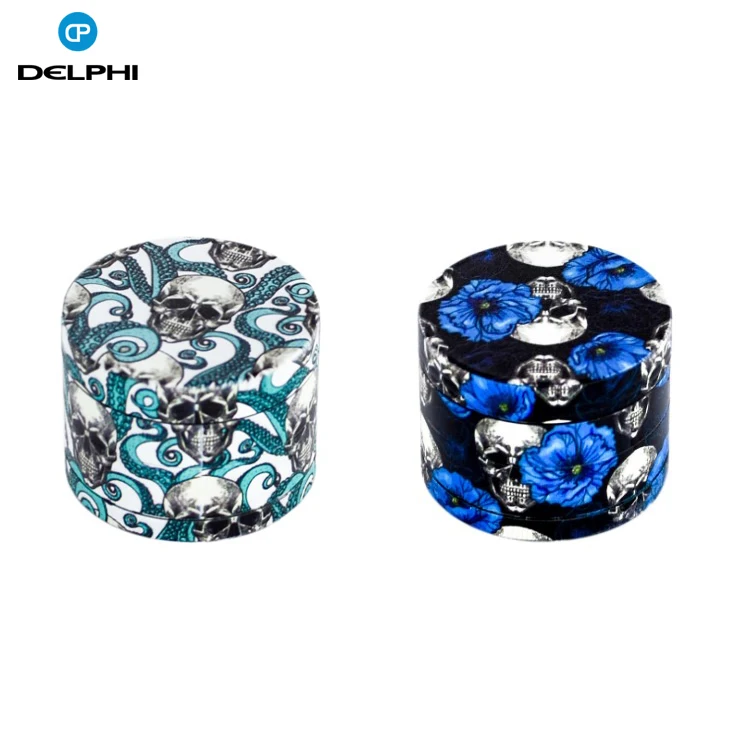 New Arrival 4 layer 50mm Rose  COOL Printing Herb Grinder Grinder Mill Herbal Herb Tobacco Grinder Smoking accessory