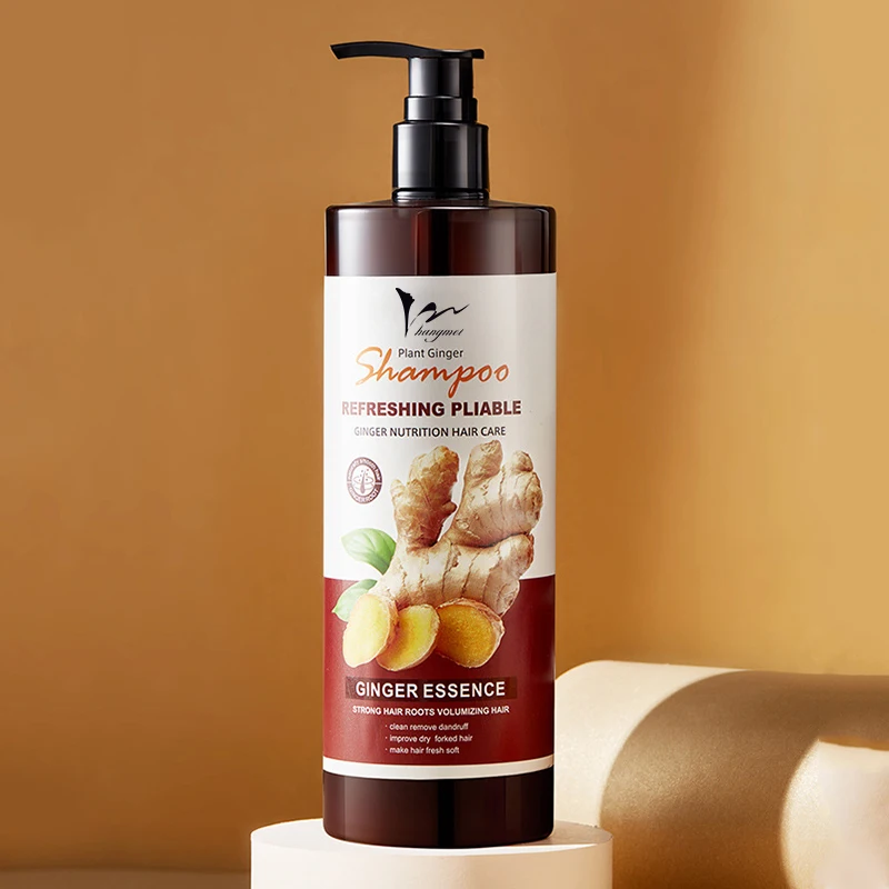 Ginger Hair Growth Shampoo Manufacturers Private Label Natural Herbal Anti Hair Loss Anti-Dandruff