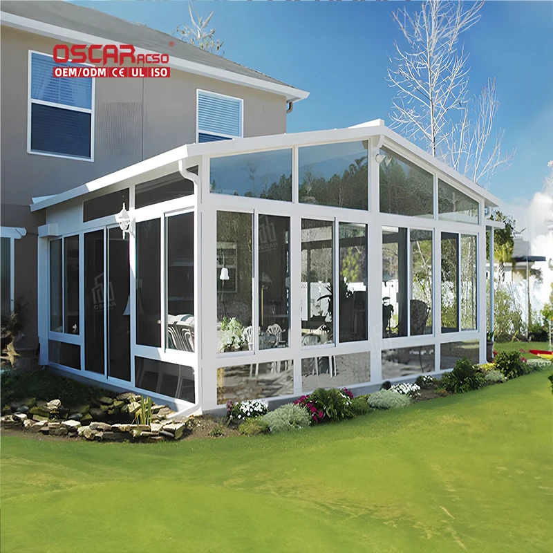 Aluminum Alloy Sunroom Diy Kit Glass Greenhouse for Garden Patio Backyard Customizable in the Uk by Factory