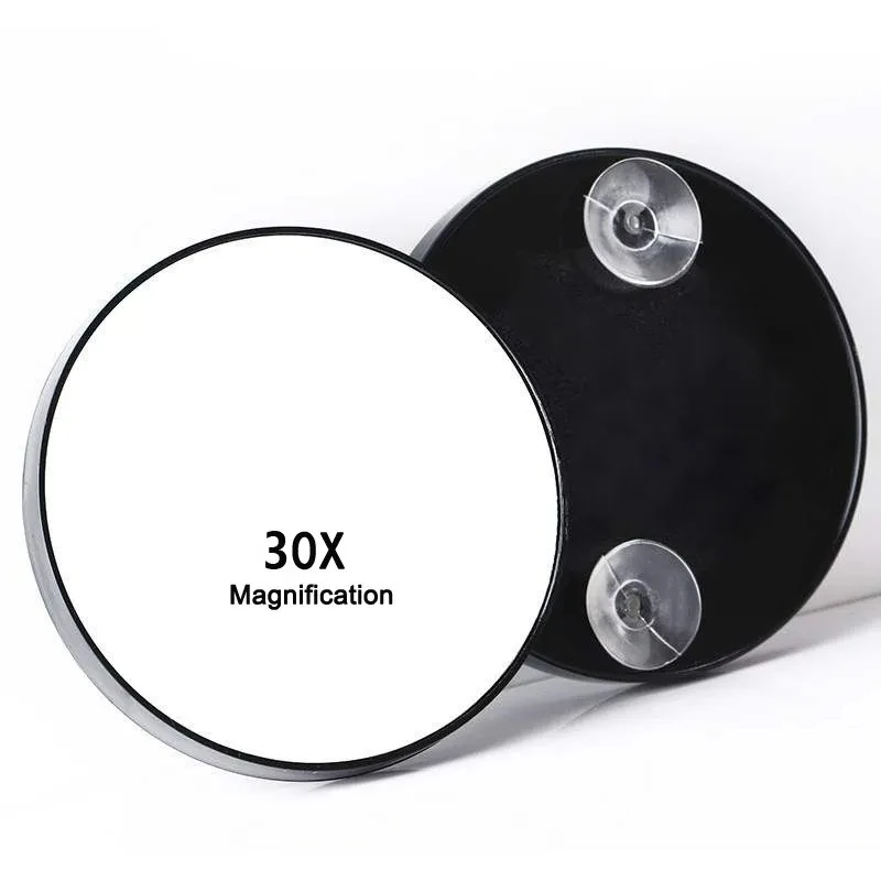 Wholesale 30x 10x 20x Magnification Makeup Mirror With Suction Cup Makeup Mirror Portable Round Glass Bath Room Cosmetic Mirror