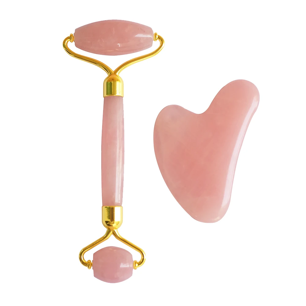 New Metal with POM Noisy Free Jade Roller for Face With Glass Handle.