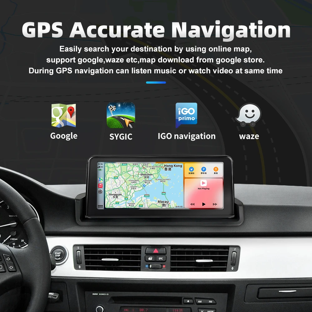 10.25 Inch Linux Car Radio Screen BT GPS Multimedia Player Carplay For BMW E90 2006-2012