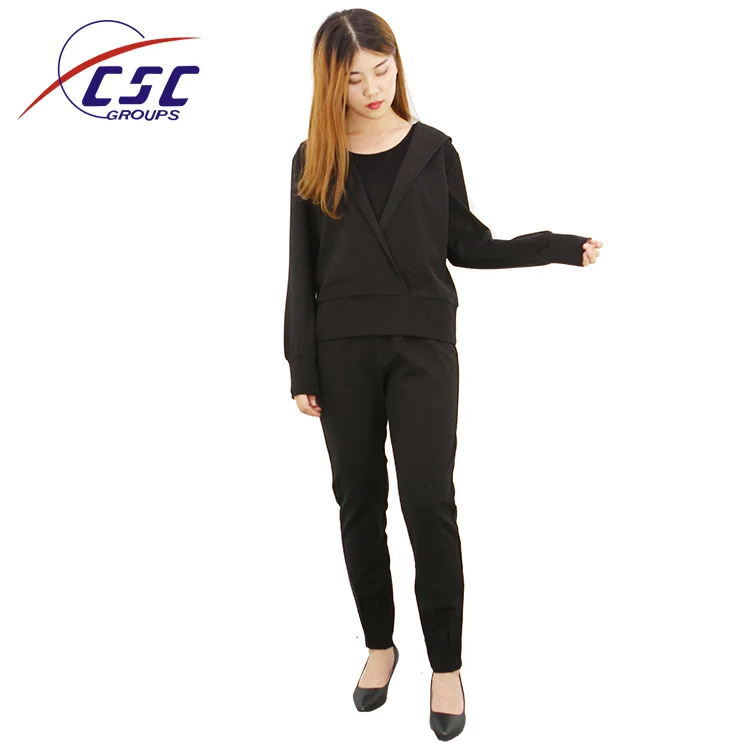 
High quality breathable anti-wrinkle fashionable ladies hooded shrug blouse 