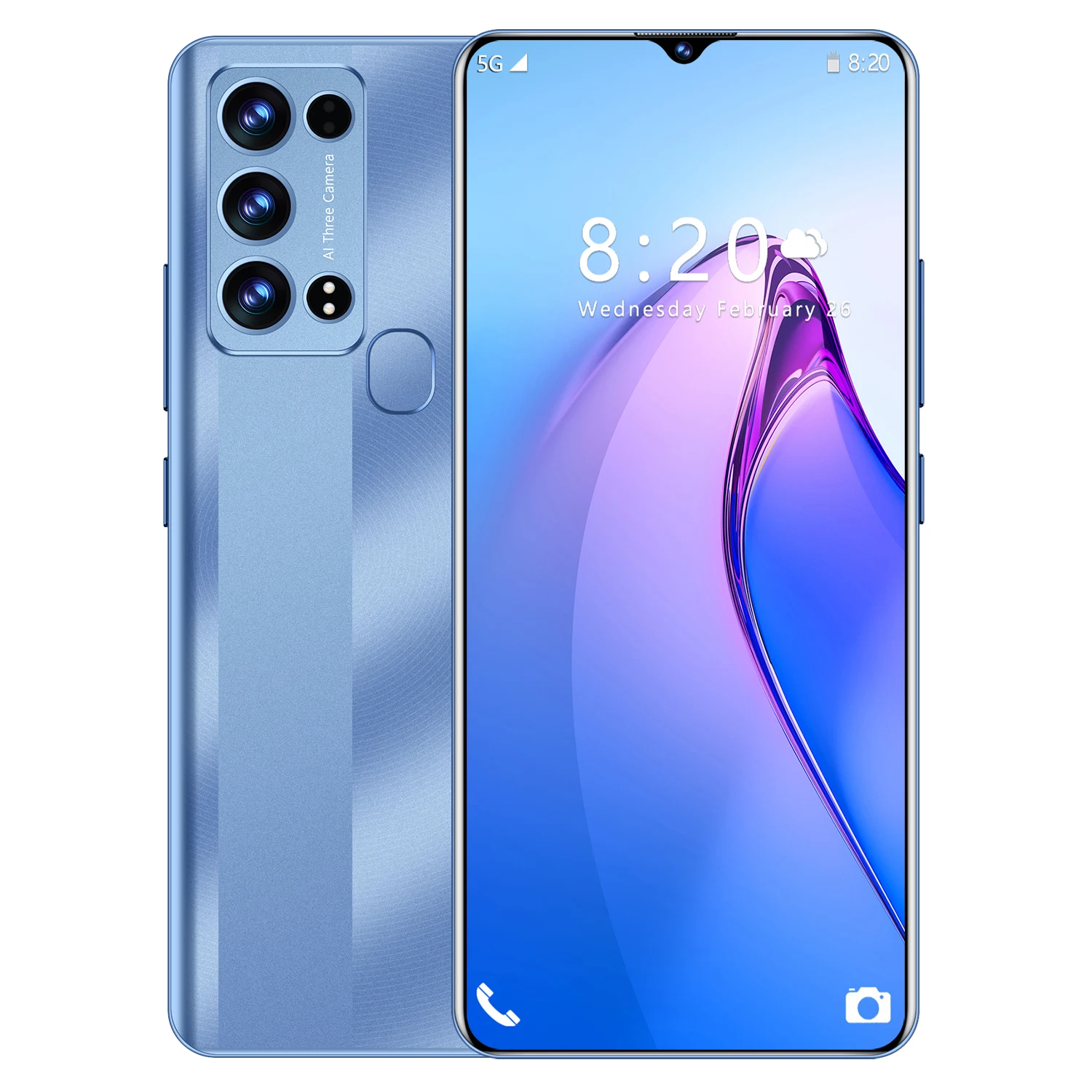 Popular Rino9 Pro Full Netcom 5g Comprehensive 7.2 Screen Dual Card Dual People Face Recognition Smartphone