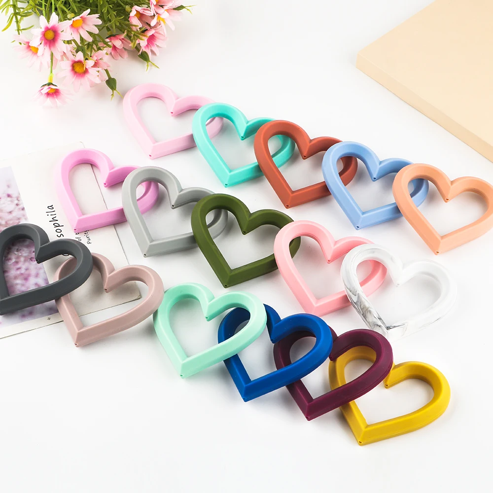 Food Grade Easy To Clean And Pretty Durable Soft 65mm Round Silicone Teether Ring For Earrings Keychain Crafts Jewelry Making