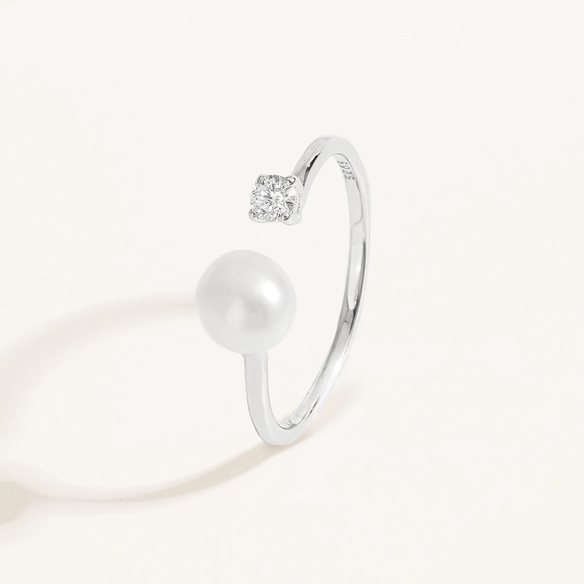 Женское кольцо с жемчугом, 925