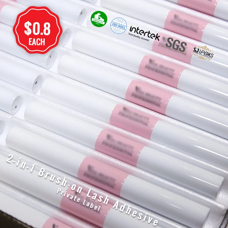 FREE SAMPLE Lash Glue Bond and Seal Long Lasting Strong Hold Waterproof 2 in 1 Cluster Eyelash Glue for DIY Lash Extensions