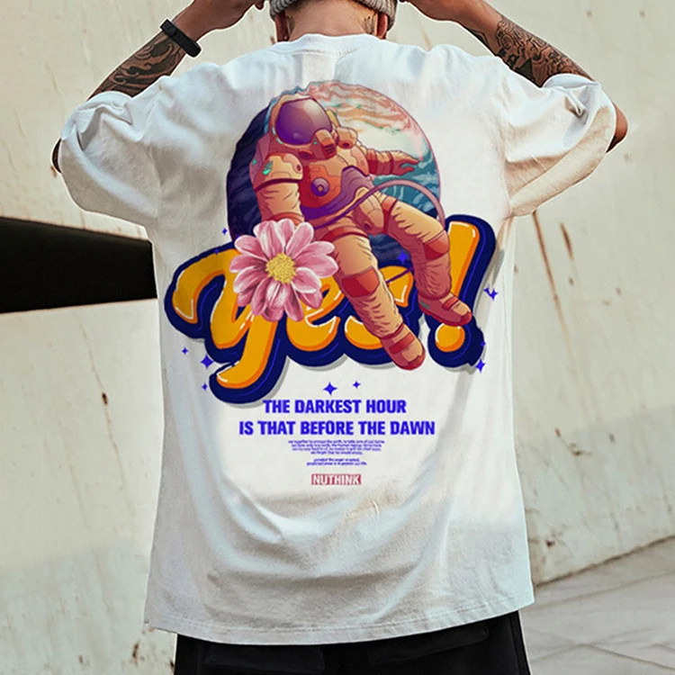 Factory Direct Unisex Street Wear Loose Multi-color Short Sleeve Black T-shirt for Men 100 Cotton Graphic Sublimation Man Tshirt