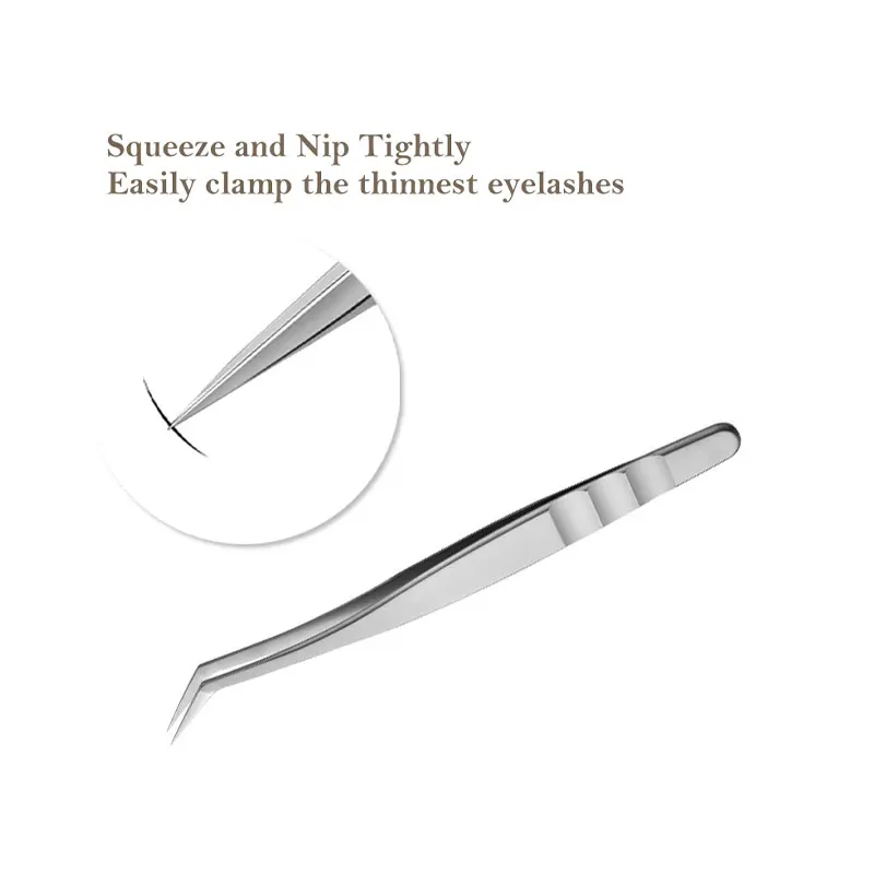 DIYDAY Eyelash Beauty & Tools sliver Stainless Steel Curved Tweezers for Eyelash Extension No reviews yet