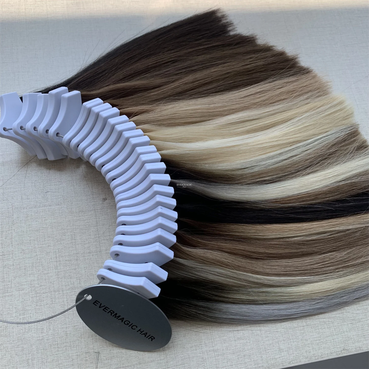 Salon Private Label Custom Color Swatch, Various Shades Human Hair Color Ring for Hair Extension / Hair Toppers/ Wigs