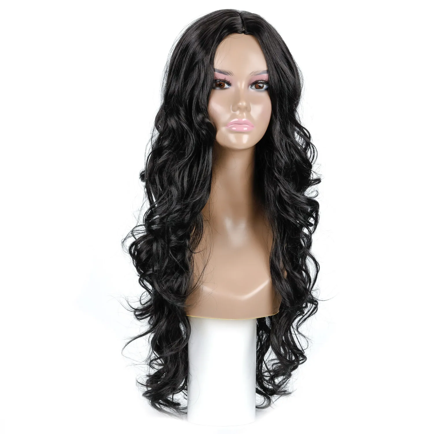 Лидер продаж на Amazon, европейские и американские парики, модные женские кудрявые волосы средней длины, головные уборы из химического волокна, прямые продажи с завода