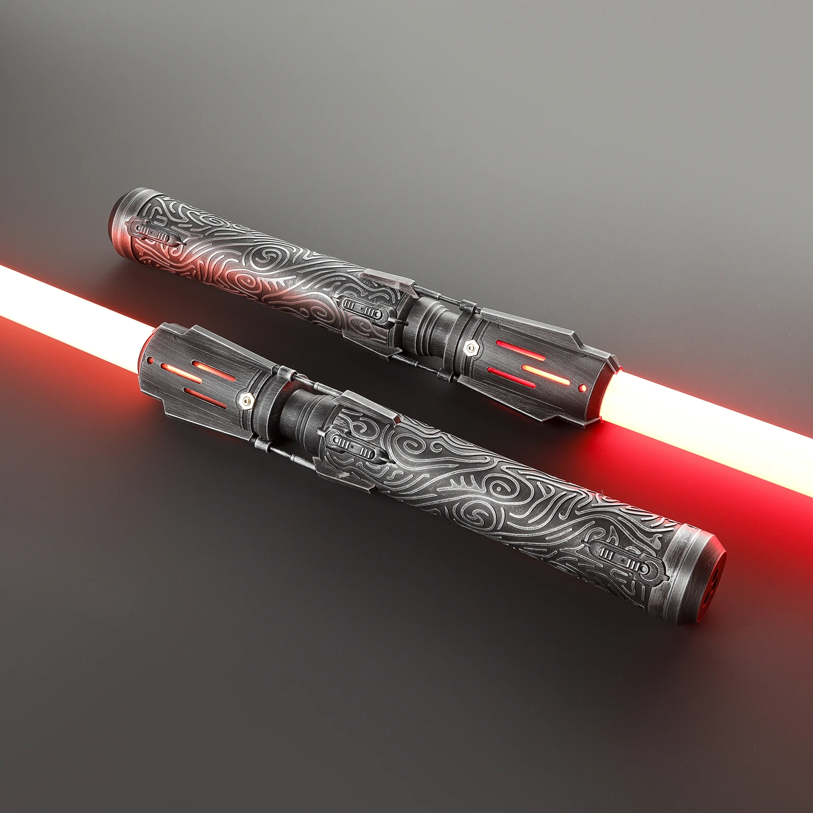 Nexus Saber delicate Satele Shan weathered xenopixel lightsaber Bluetooth app control infinite RGB colors changing double blades
