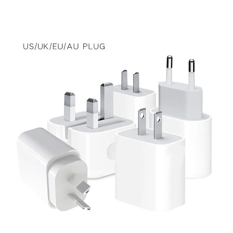 12W EU US Plug USB-C Power Adapter PD Type C Cable for iphone 12 13 Pro