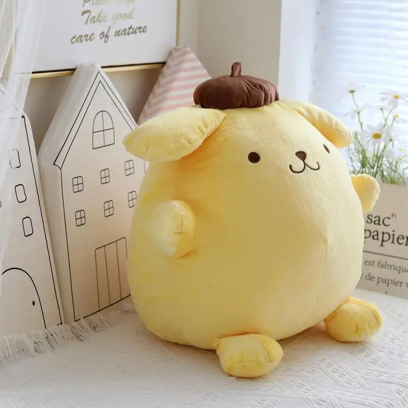Pompompurin Plush Sanrioed Cartoon Doll Girl Room Decoration Sleeping Throw Pillow Surprise Gifts Sanrioed Pillow