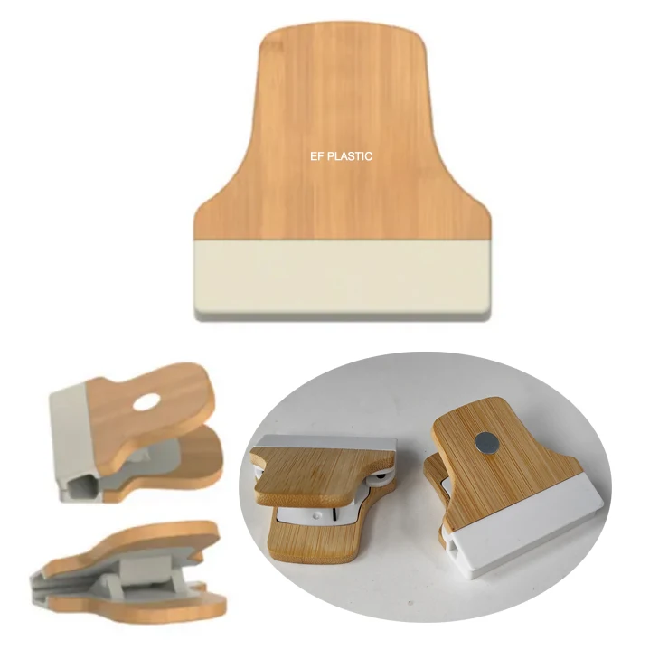 2025 new products eco-friendly custom logo magnet paper clips magnetic bamboo clip for business corporate gift