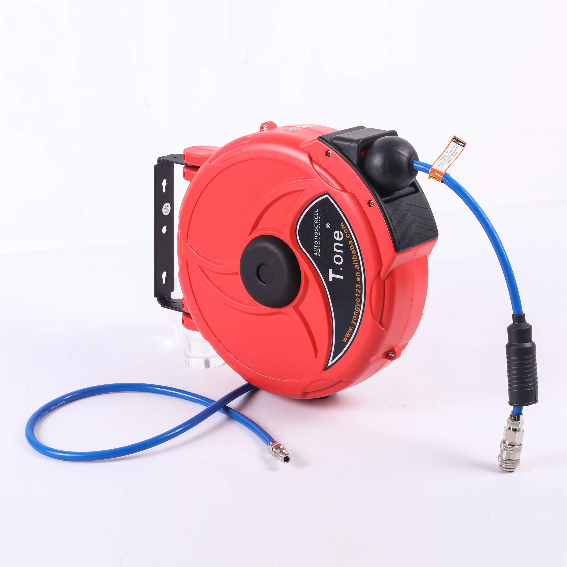 T.ONE High Quality Plastic Retractable Portable Air Hose Reel Car Wash Water Hose Reel for Car Cleaning