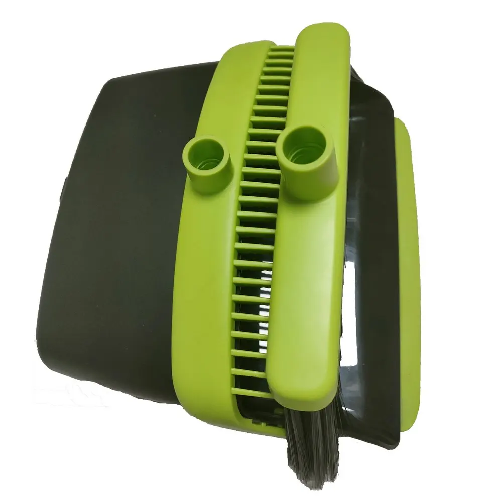 Upgrade Floor Cleaning Sweeper Broom Dustpan Set High Quality Green Black Mix 49 Inch Long Stainless Steel Combo Broom Dustpan