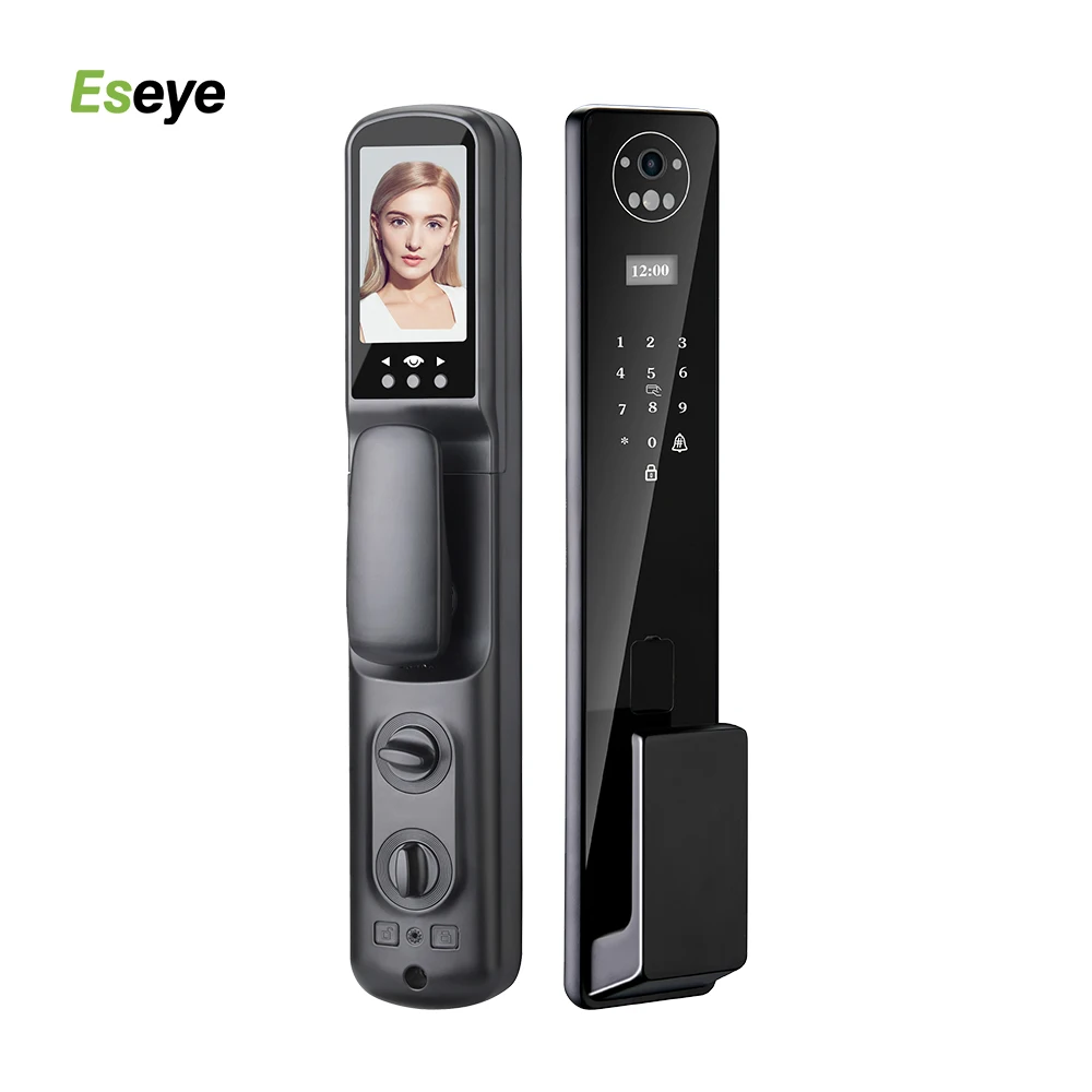 Tuya Intelligent Lock Card Fingerprint Smart Lock FaceID Steel Key Cylinder Stainless Battery Electronic digital door lock