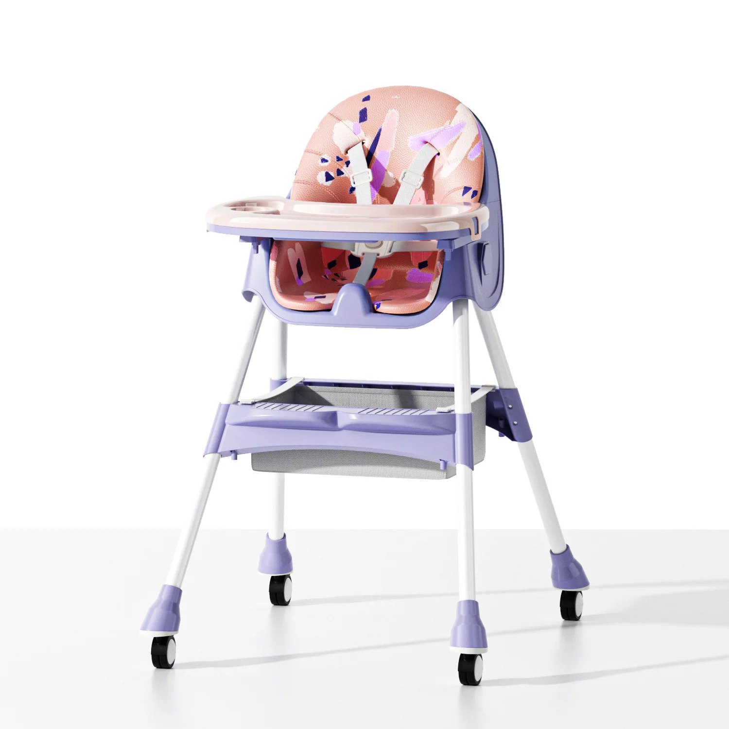 RHS-HC2  Baby Booster Seat with  Compact Folding Made of Durable Plastic Feeding Eating Chair for Dining Room