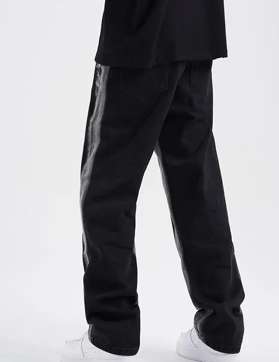 New Arrive Wholesale Men High Quality Black Casual Jeans Washed Straight Fashion Men Jeans