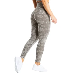 New Design Custom Logo Recycled Lady Sportswear Pants Wholesale High Waist Workout Fitness Women Yoga Seamless Camo Leggings