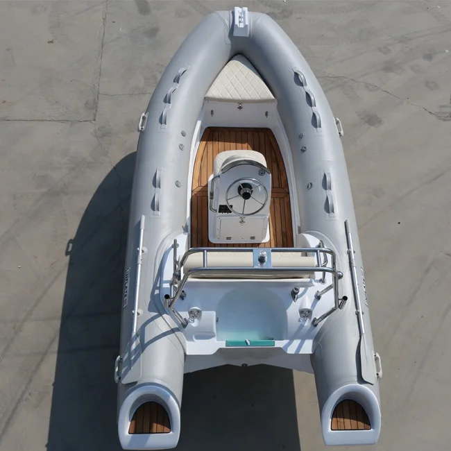 CE 4.3m China Hypalon Sport RIB Boat Fiberglass Hull New Inflatable Fishing Boat with Motor Cheap RIB430 Rowing Boat