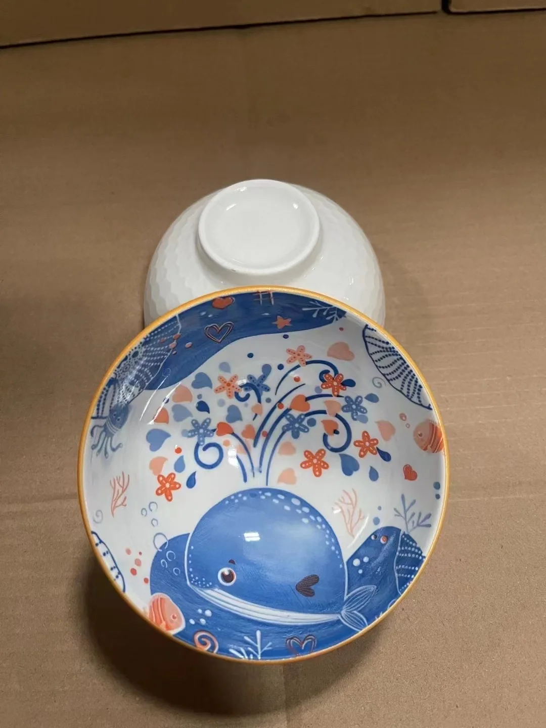 Colorful printed under glazed kitchen 2 4 6 pcs rice soup 3.5 inch serving ceramic porcelain bohemia bowls set