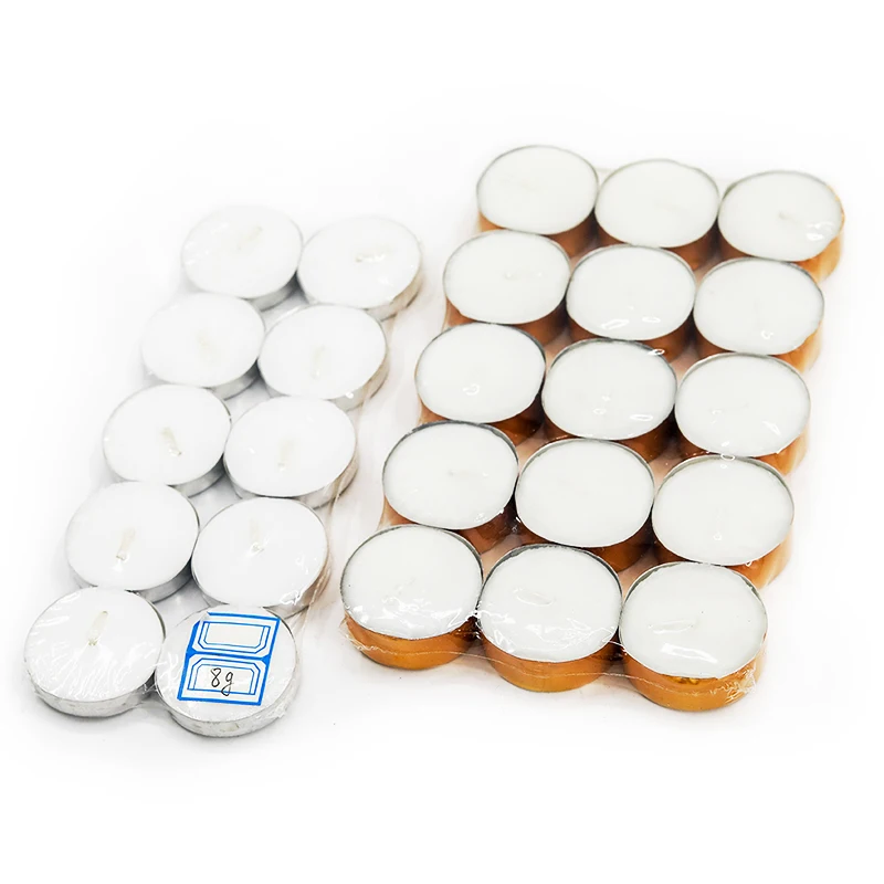 Candles 100 Pack White Unscented Tea Lights Candles in Bulk, 4 Hour Long Burning, Smokeless Dinner Tealight Candles