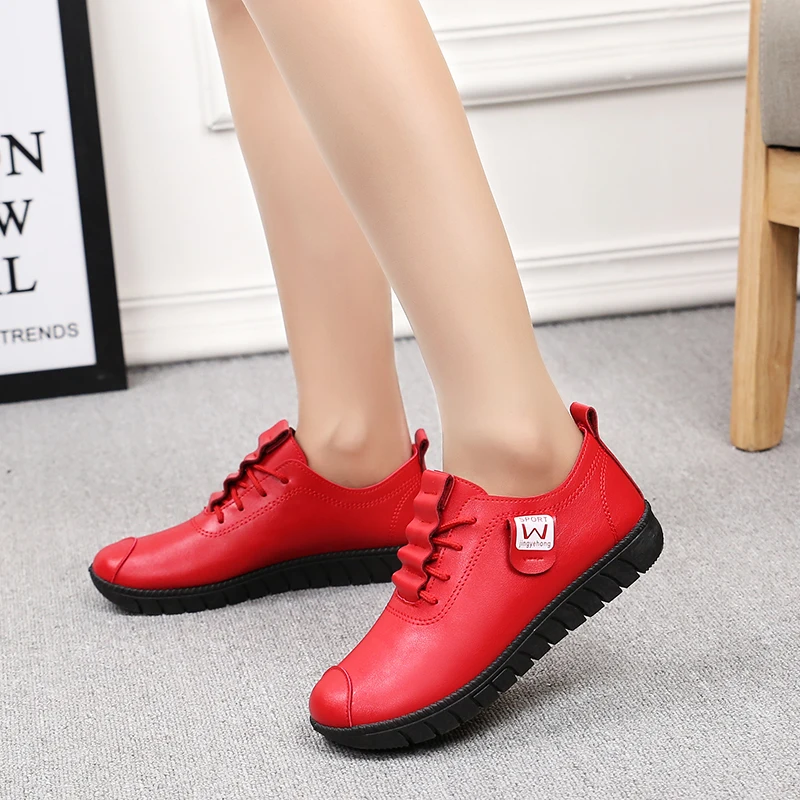 China wholesale Spring Pu Sneakers Comfortable Flat Custom Logo Casual White Shoes Womens