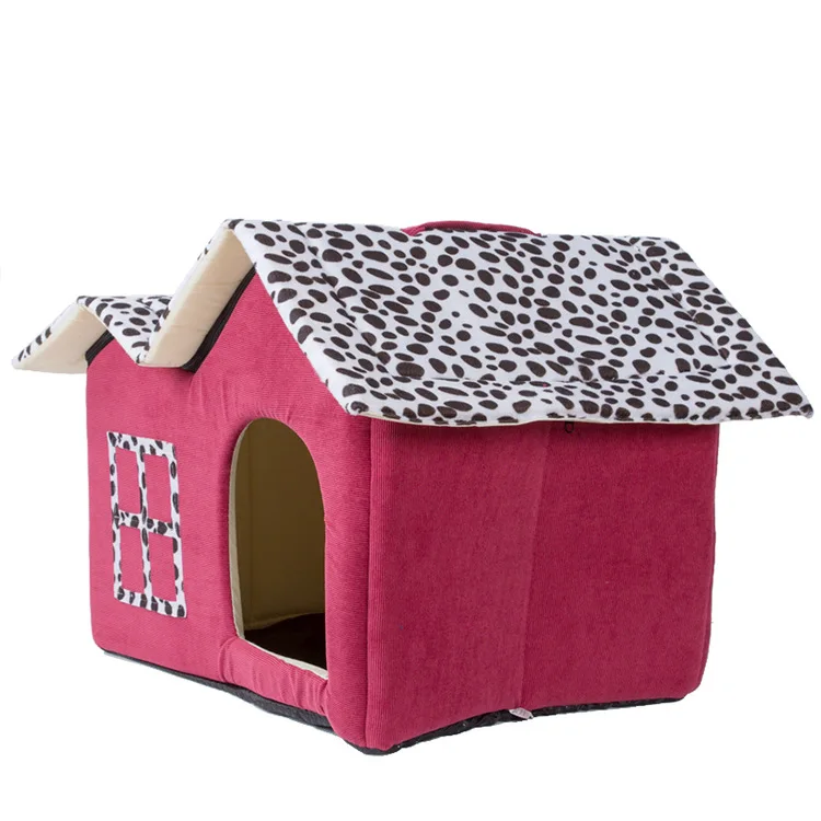 Foldable Villa Bed Wholesale Folding Modern House-Shaped Pets Beds Detachable Animal Cat Dog Pet Cave Bed House for Sale