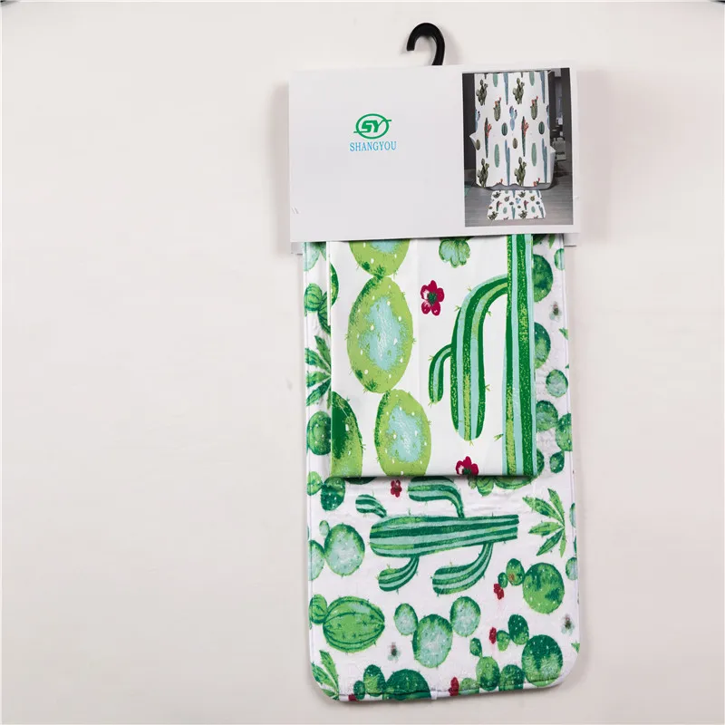 peva shower curtain bathroom custom printed with rug