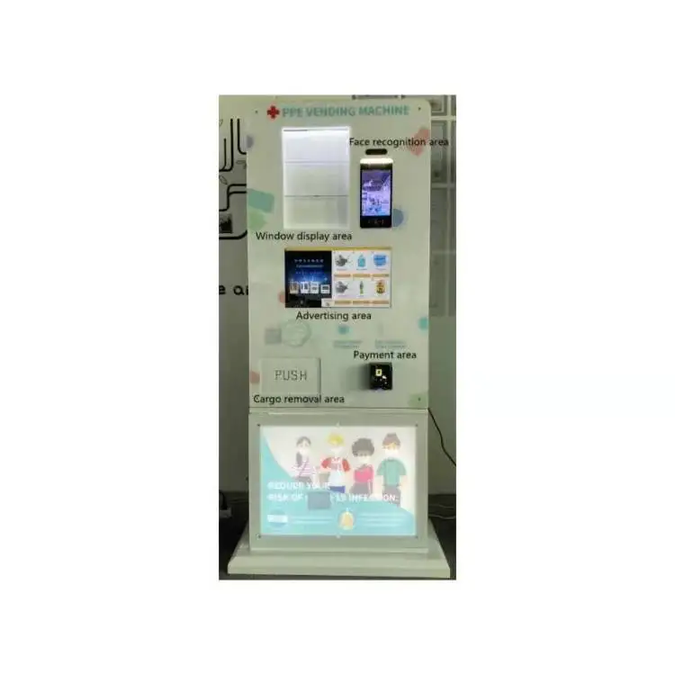 Ppe Vending Machine for Foods and Drinks Cash Card Touch Screen