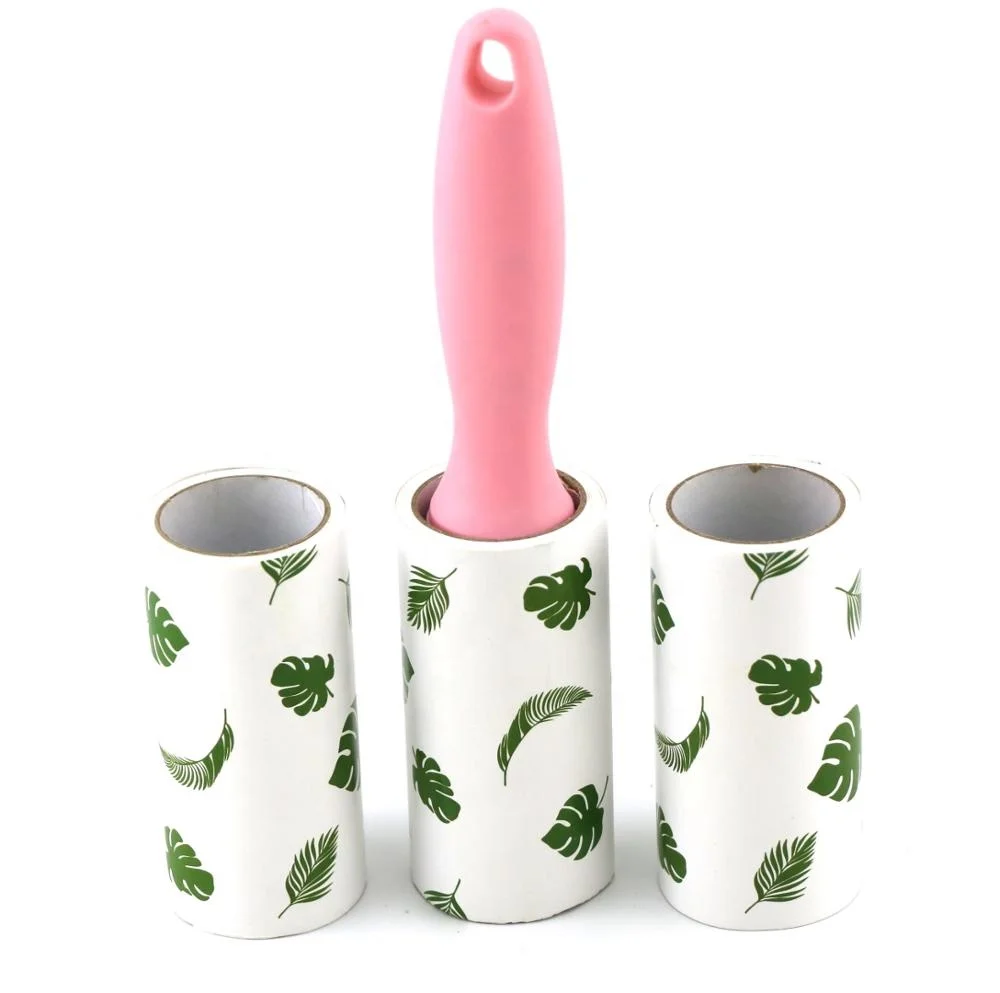 Логотип на заказ промышленная одежда для домашних животных ролик ворса липкий прямой хвостовик сменная ручка щетка собачьих волос бумажный материал